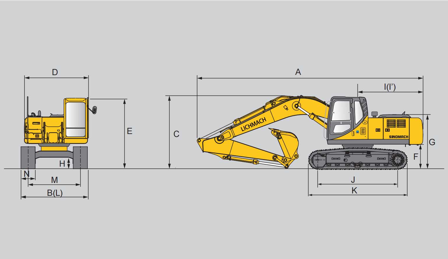 LC225 22Ton Crawler Excavator